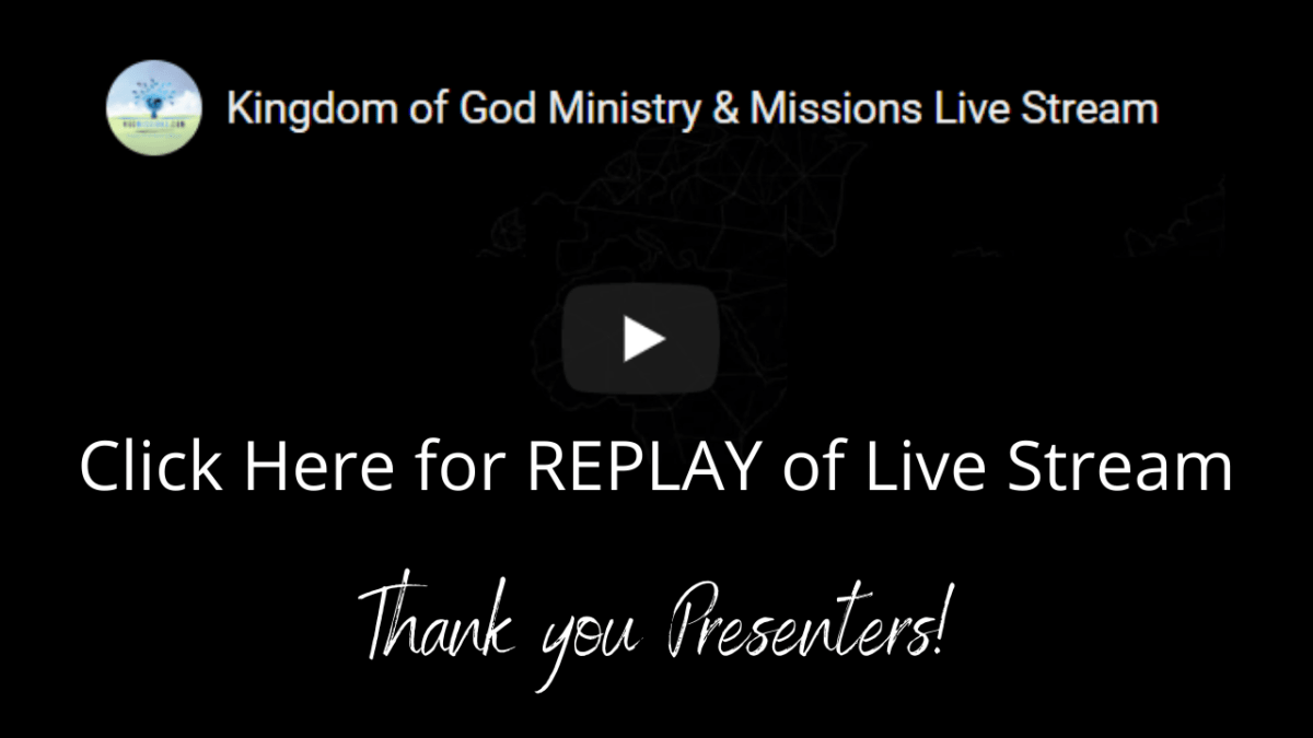 You Tube Live Stream for Kingdom of  God Ministry & Missions