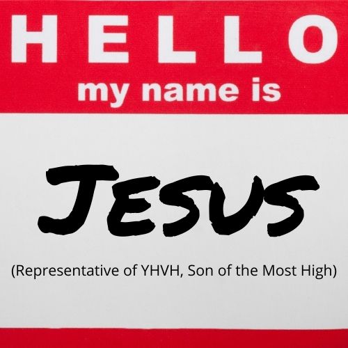 Jesus name tag God's representative