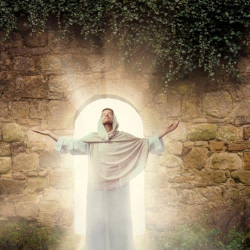 Resurrected Jesus glorified man